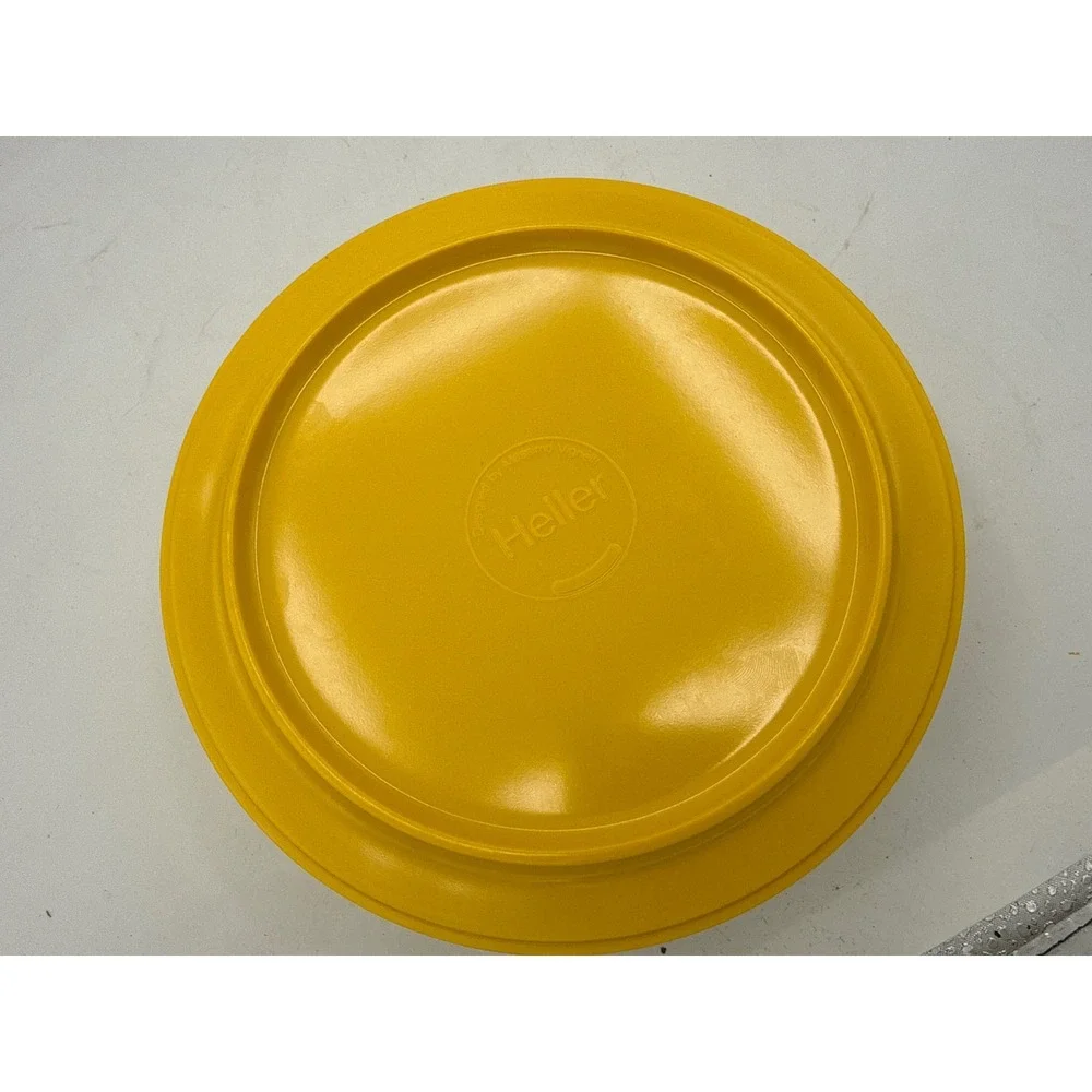 Vintage Heller Yellow Stacking Plates Set of 4 Massimo Vignelli MCM Melamine